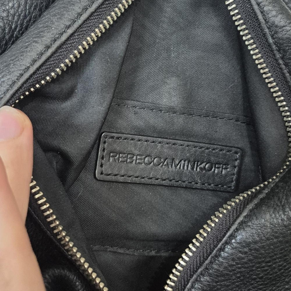 Rebecca Minkoff Julian Backpack Black Pebbled Leather Center Zip Restored - Picture 12 of 16